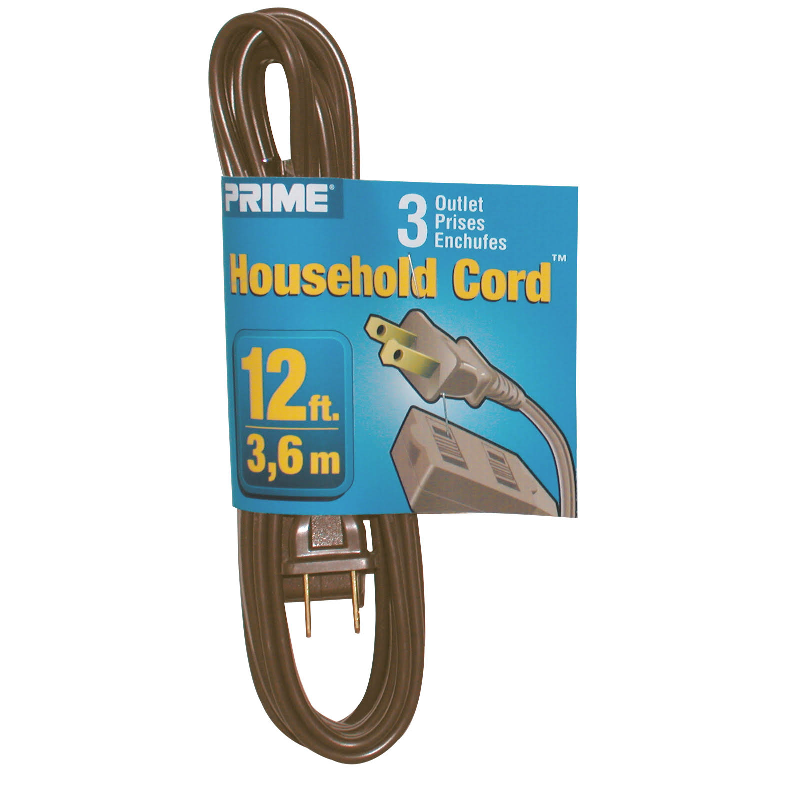 Prime EC670612 Wire and Cable - Brown, 12'