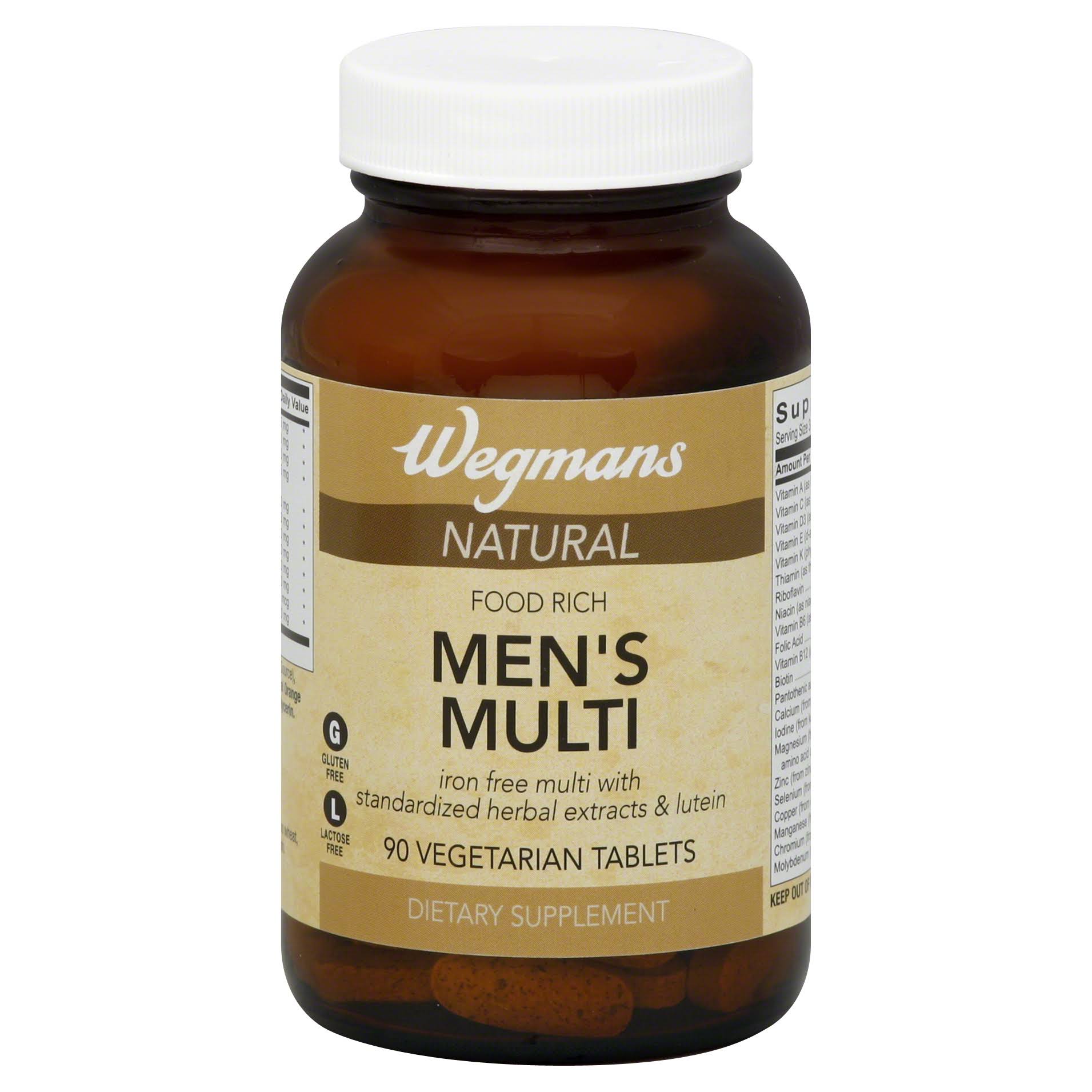 Wegmans Men's Multi, Natural, Vegetarian Tablets - 90 tablets