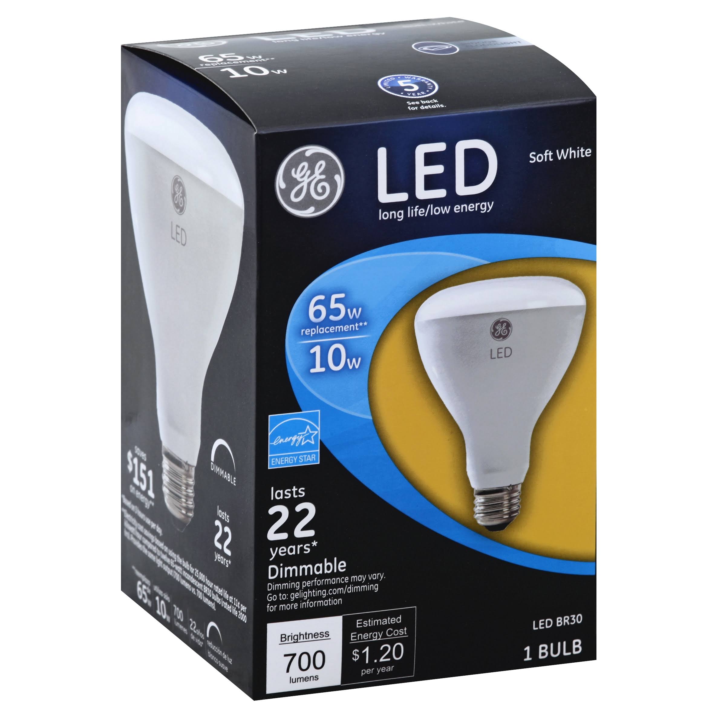 GE LED Light Bulb - 65W, Soft White, 700 Lumens