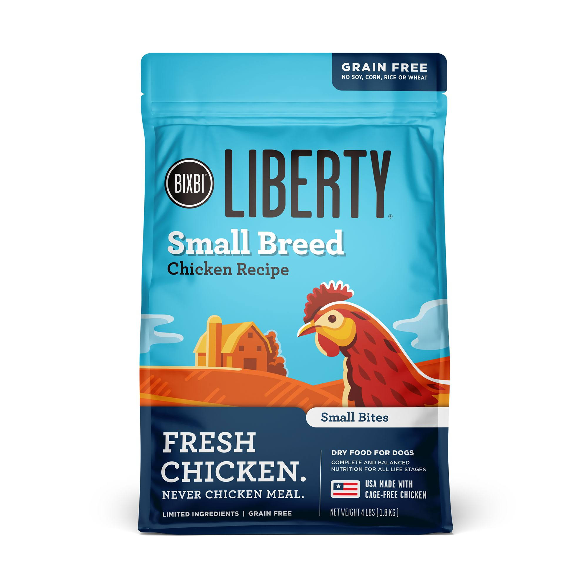 Bixbi Liberty Small Breed Grain-Free Dry Dog Food 4lb