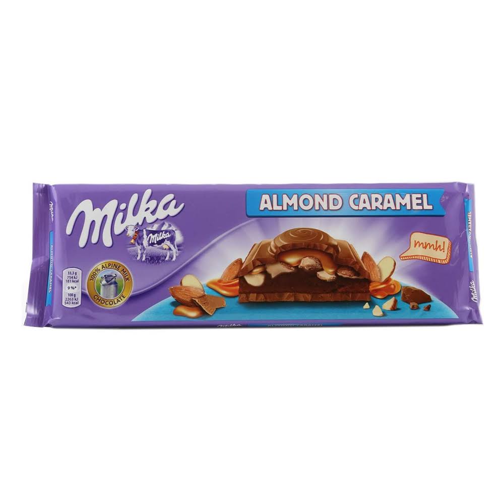 Milka Almond Caramel Chocolate Bar - 300g