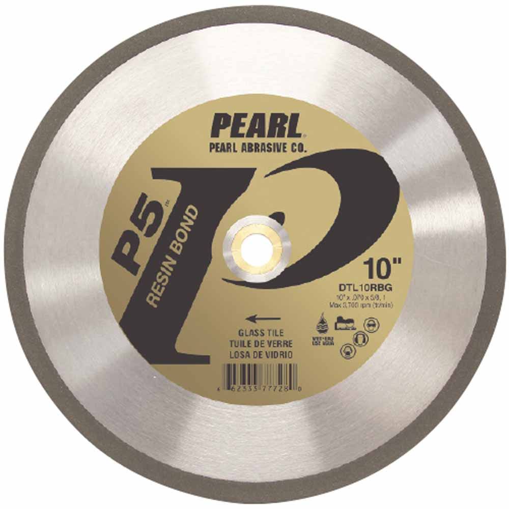 Pearl Abrasive DTL10RBG 10 x .070 x 5/8, 1 P5 for Glass Tile - Resin Bond Tile & Stone Diamond Blade