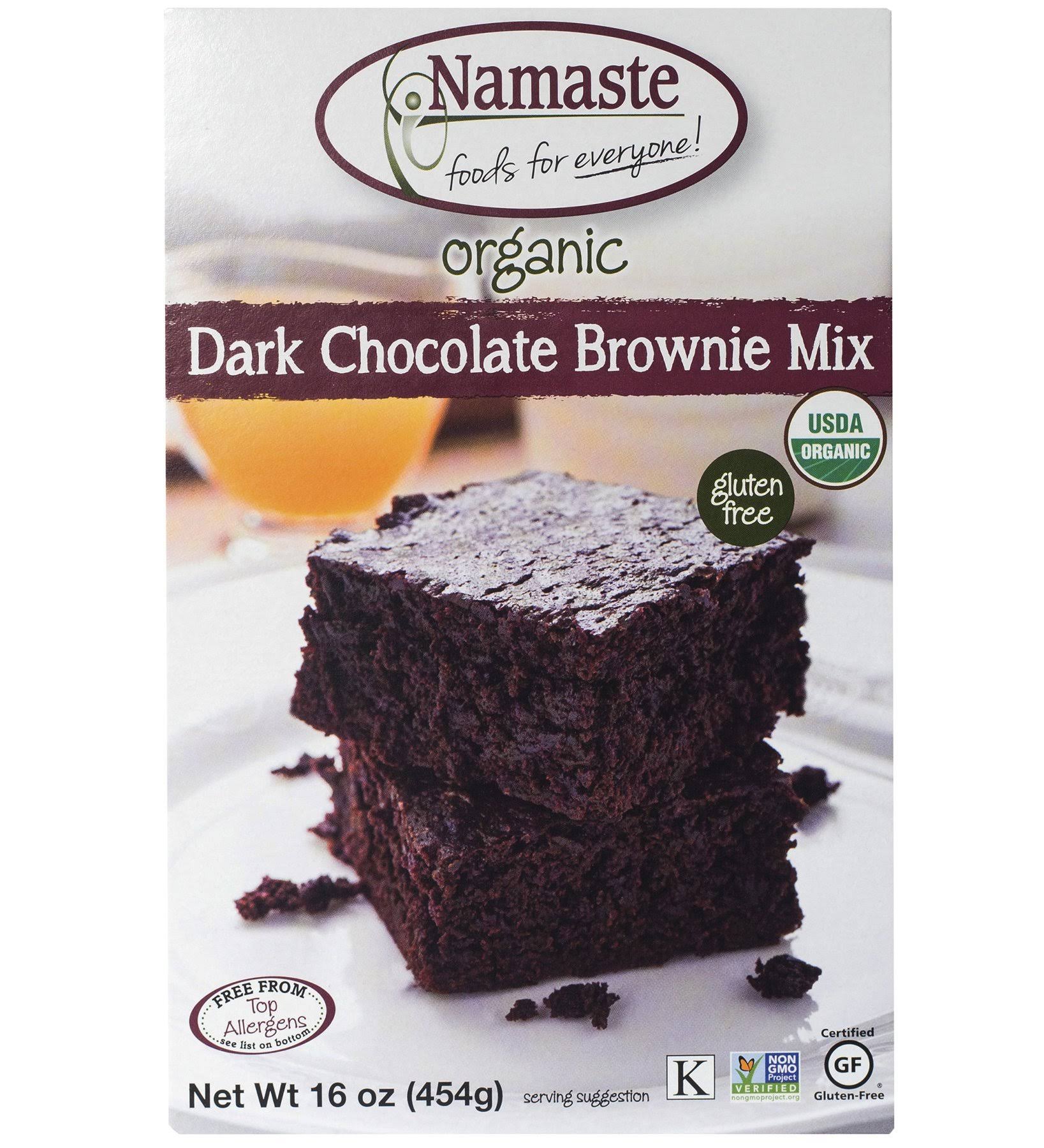 Namaste Organic Brownie Mix - Dark Chocolate, 16oz
