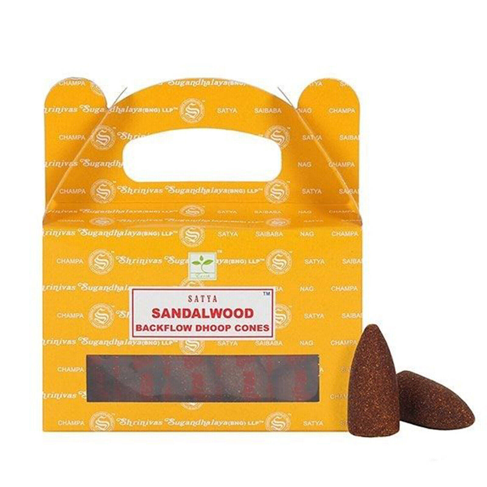 Satya Sandalwood Backflow Dhoop Cones - Box of 6