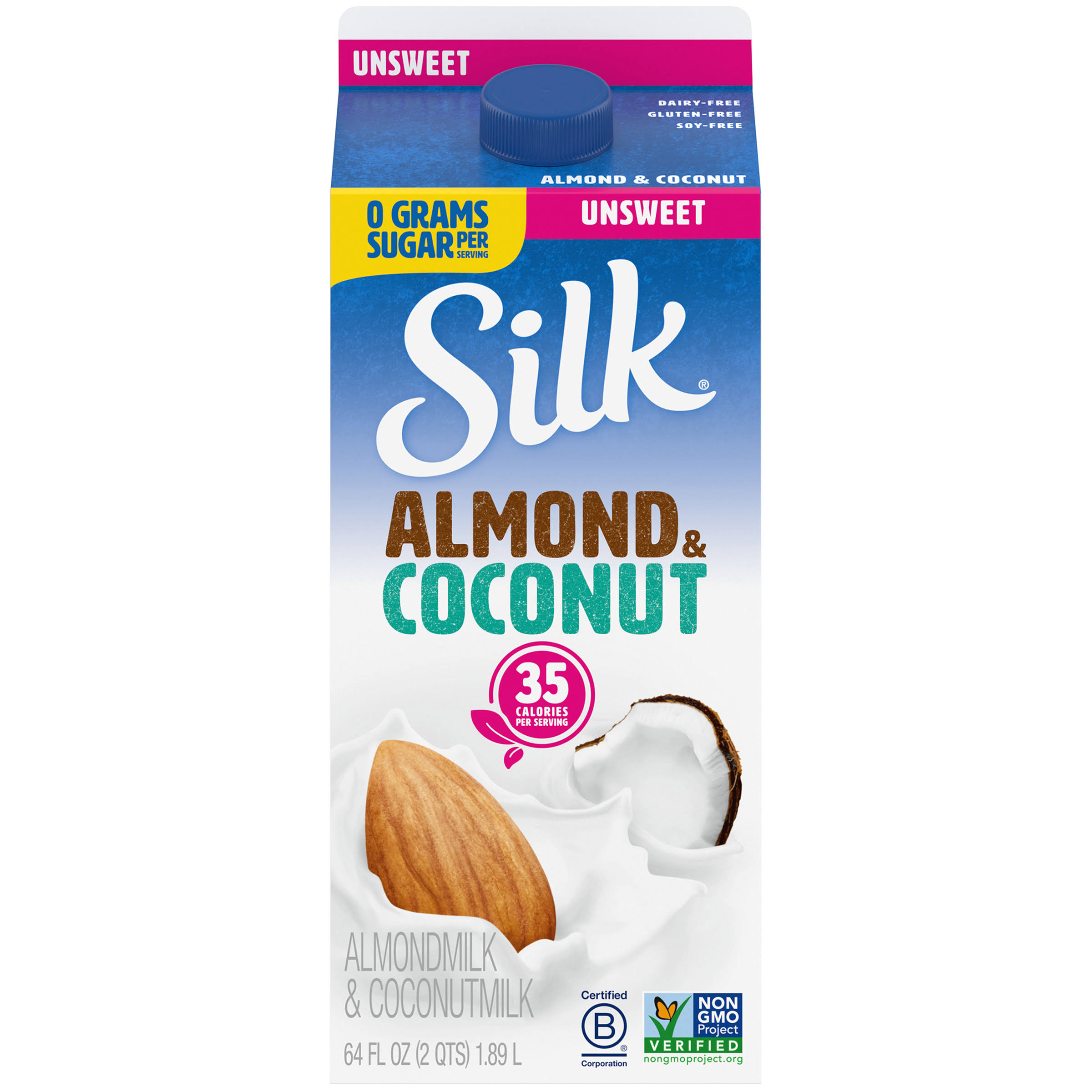 Silk Unsweetened Almond with Coconut Milk - 0.5 gal