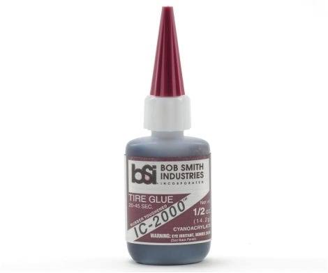 Bob Smith Industries IC-2000 Black Rubber Toughened Ca Glue - 1/2oz