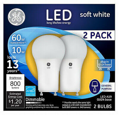 LED Bulb, A19, 800 Lumens, 10-Watt, 2-Pk. -93095629
