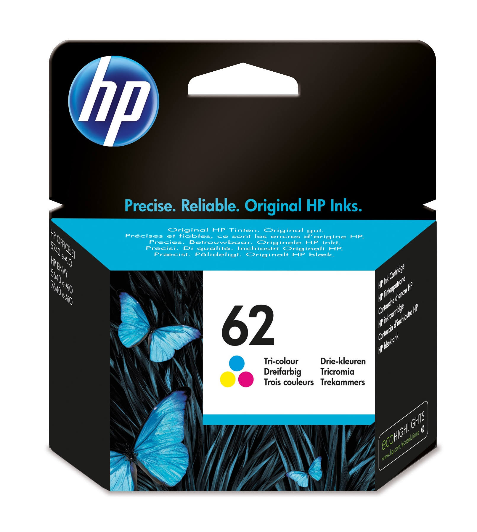HP 62 Ink Cartridge - Tricolor