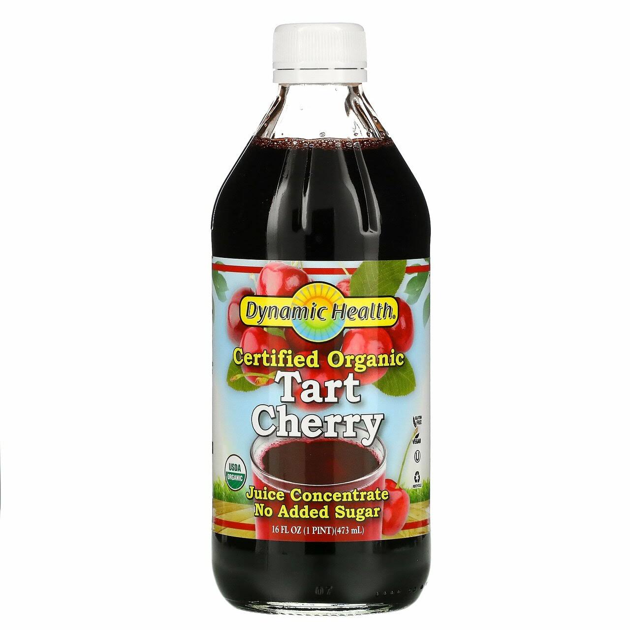 Dynamic Health 100% Pure Organic Certified Tart Cherry Juice