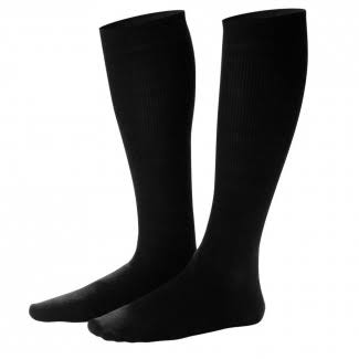 Dr. Comfort Men's Cotton Dress 15-20 Knee High Compression Socks Black Large