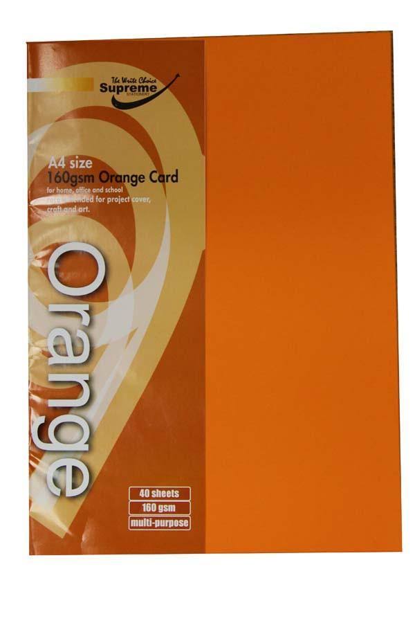 Supreme A4 Orange Card - 50 Pack
