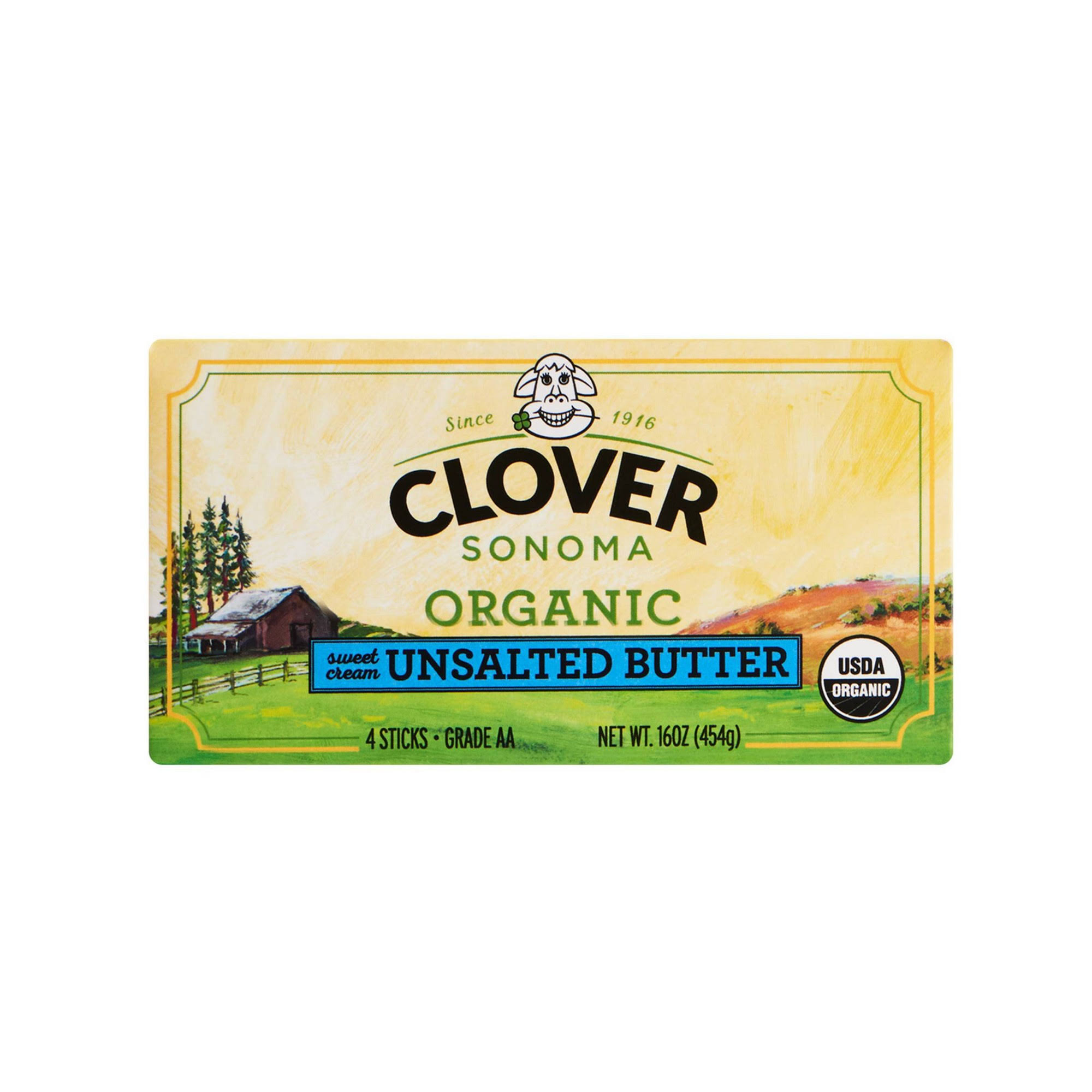 Clover Organic Farms Unsalted Butter