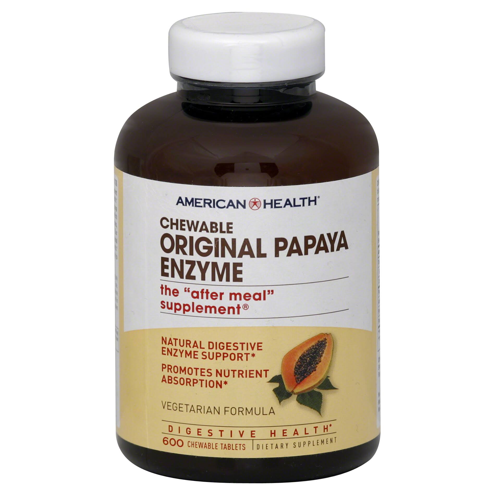 American Health Original Papaya Enzyme - 600 Chewable Tablets