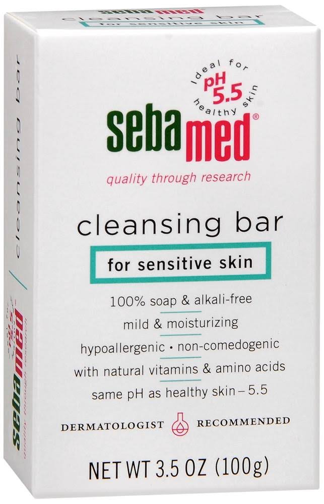 Sebamed Soap-free Cleansing Bar - For Sensitive Skin, 3.5oz, Pack of 4