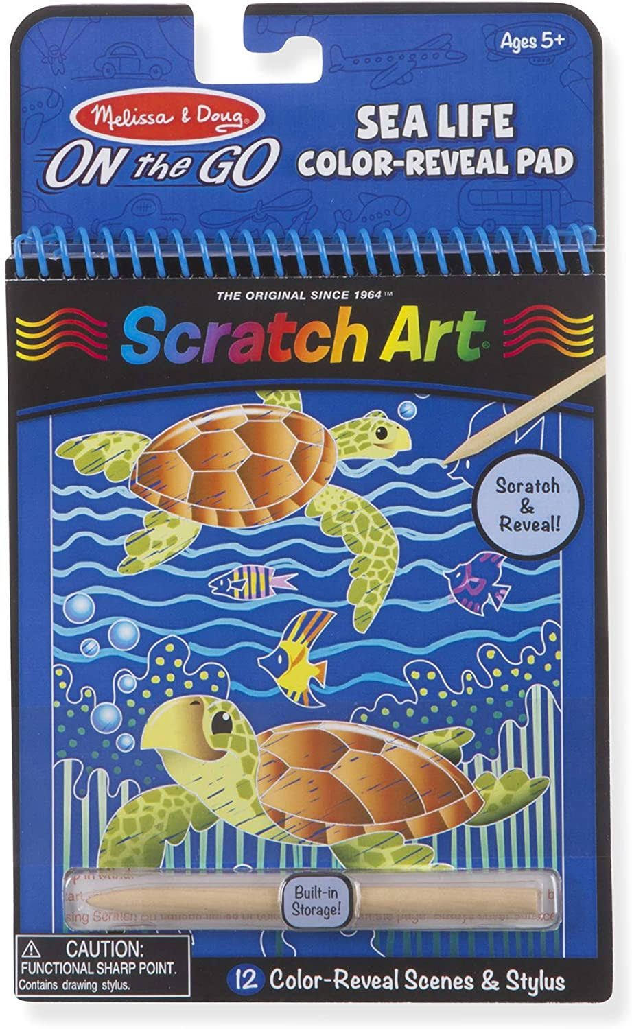 Melissa and Doug Sea Life Color-Reveal Scratch Art Activity Pad