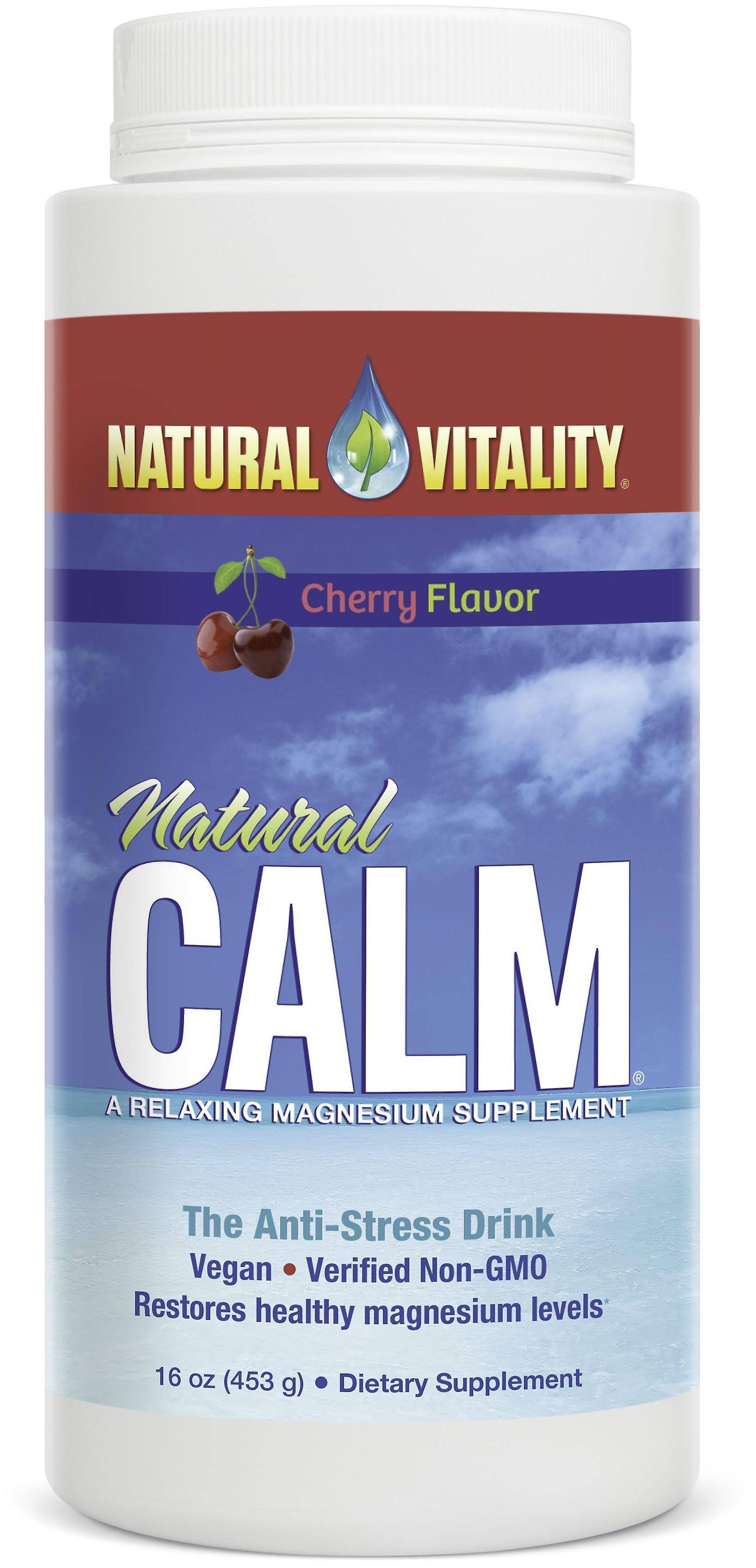 Natural Vitality Natural Calm Magnesium Dietary Supplement - Cherry Flavor, 16oz