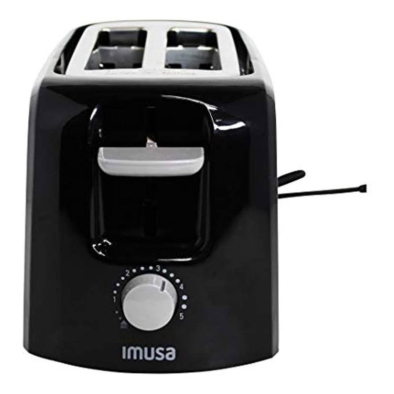 IMUSA 800 Watts 2 Slices Electric Basic Toaster - Black