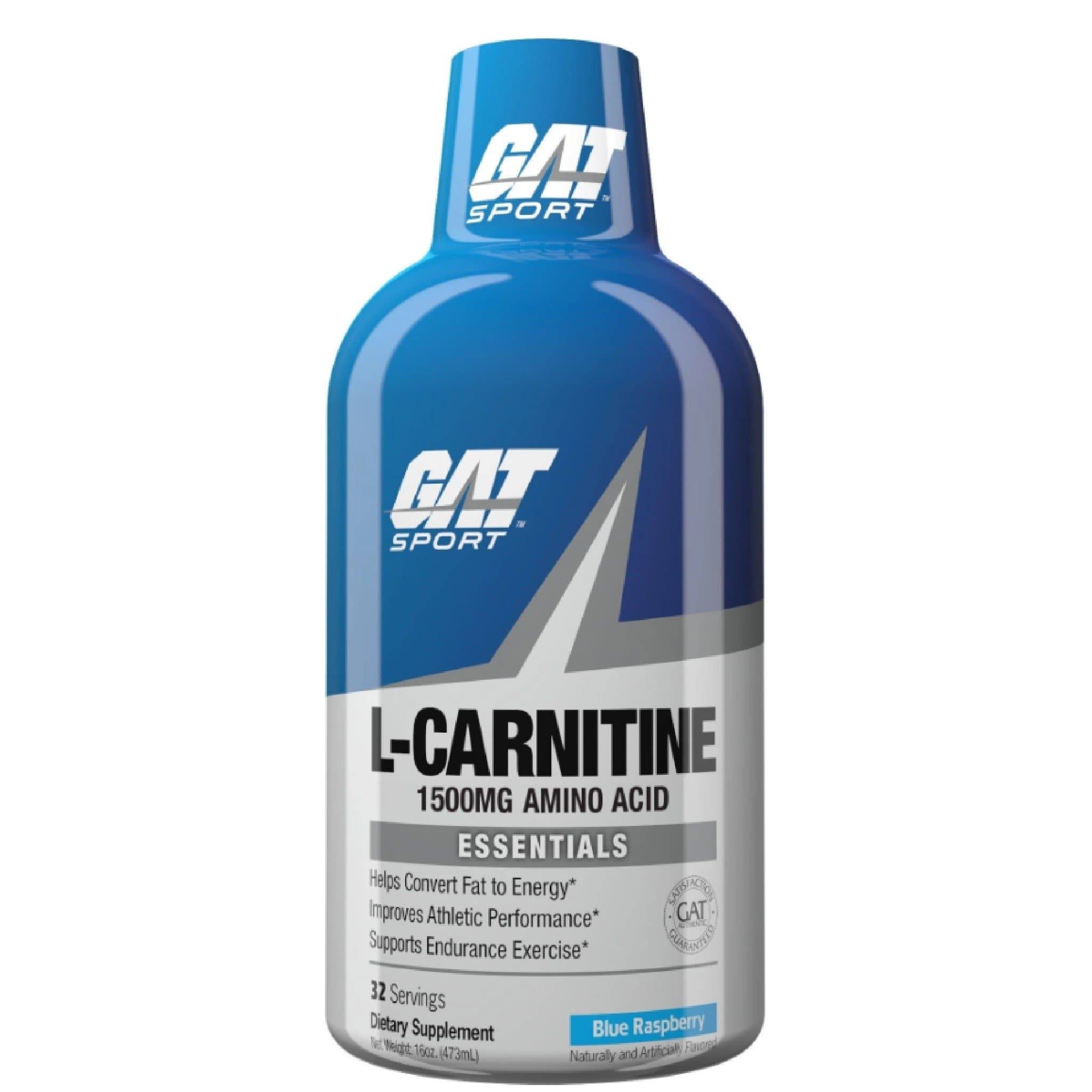 GAT Sport L-Carnitine - Blue Raspberry, 16 oz
