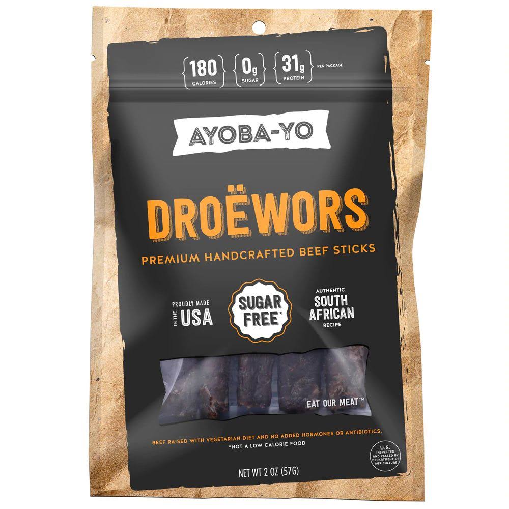 Ayoba Droewors Beef Air-Dried Sticks -- 2 oz
