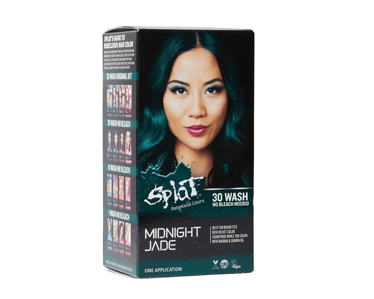 Splat midnight jade Hair color, semi-permanent bleach Free green dye