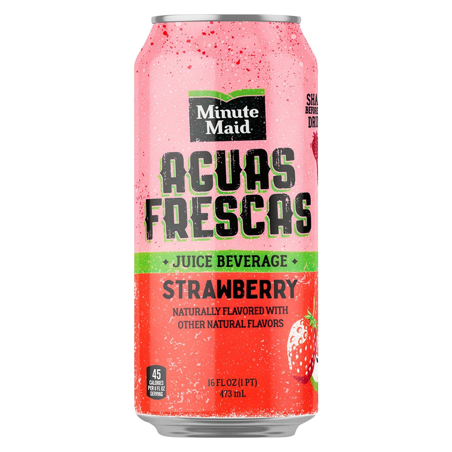 Minute Maid Aguas Frescas Juice Beverage, Strawberry - 16 fl oz