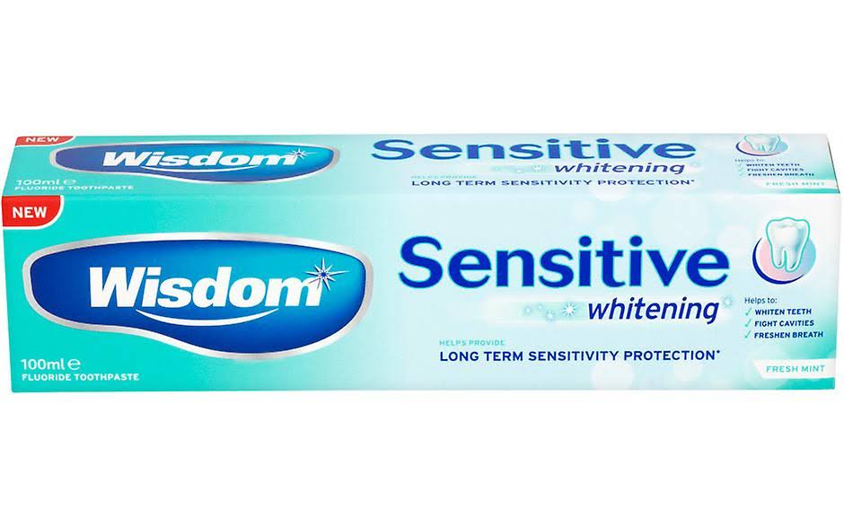 Wisdom Sensitive Whitening Fluoride Toothpaste - Fresh Mint, 100ml