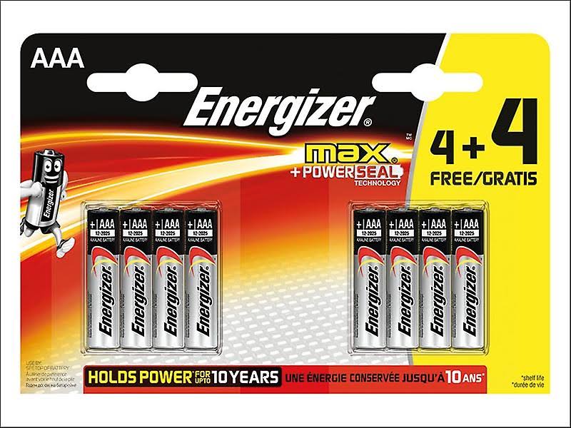 Energizer Max Alkaline AAA Batteries - 8ct