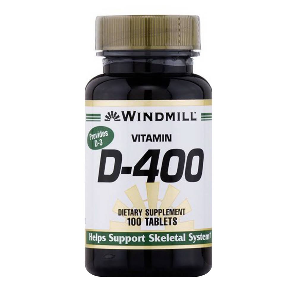 Windmill Vitamin D-400 Dietary Supplement - 100 Tablets