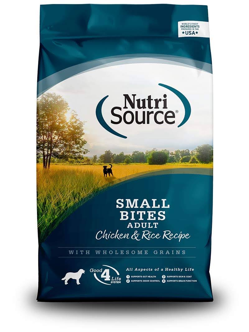 NutriSource Small Bites Chicken & Rice Dry Dog Food - 15 lbs