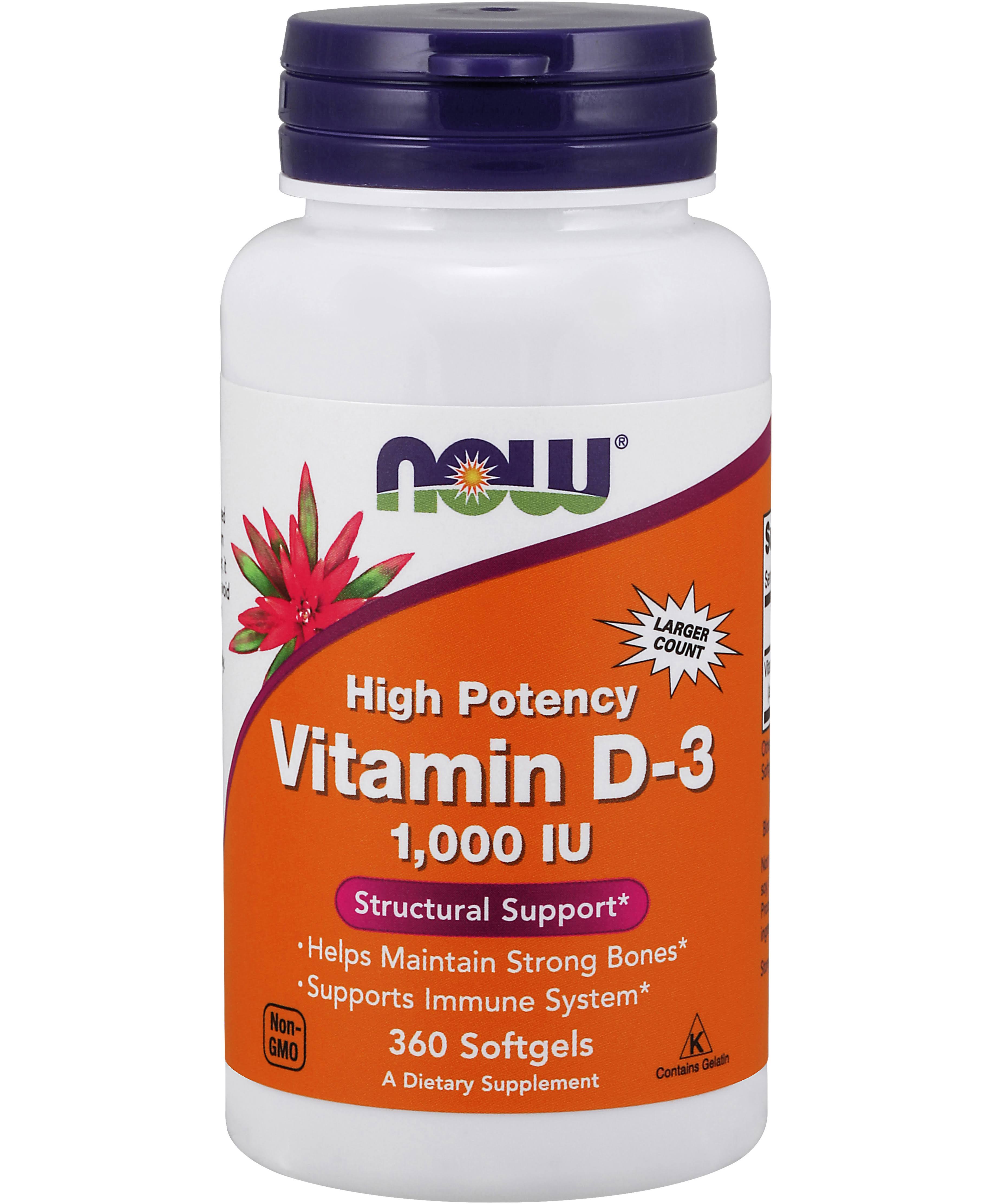 Now Foods Vitamin D-3 1000 - 360 Softgels