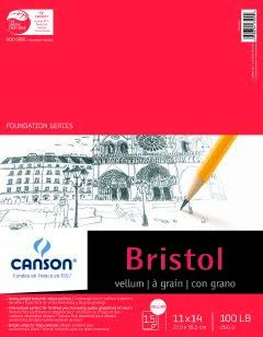 Canson Foundation Series Bristol Vellum Pad - 11" x 14" Fold Over