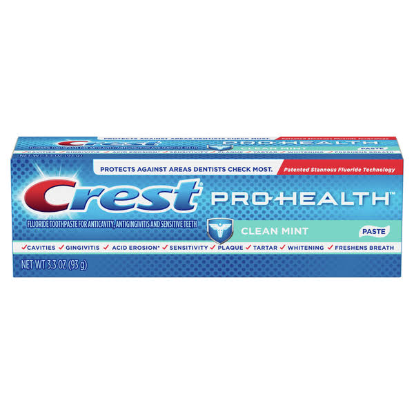 Crest Pro-health Fluoride Toothpaste - Clean Mint, 3.3oz