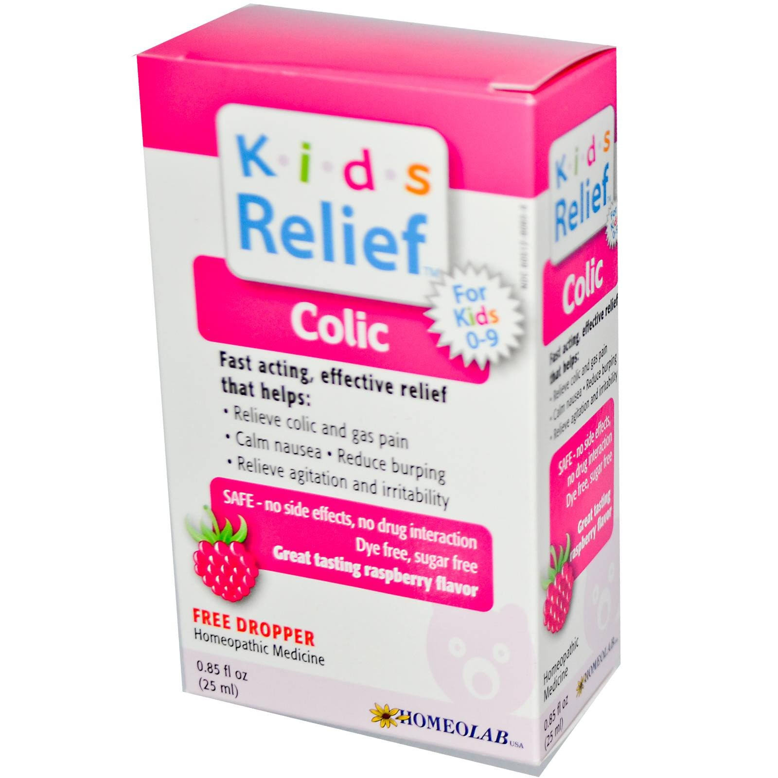 HomeoLab Kids Relief Gas & Colic Oral Liquid (Raspberry Flavor, 25 ml)