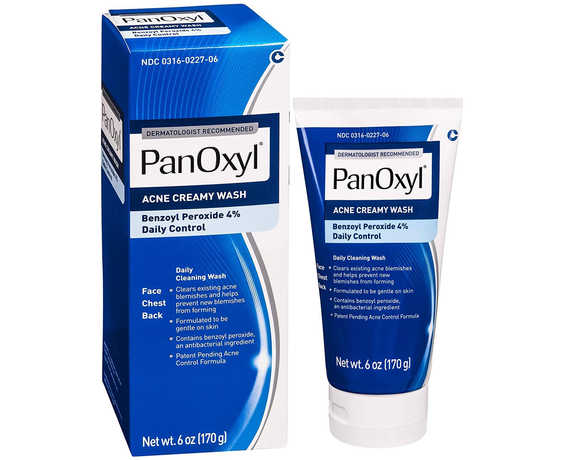 Panoxyl Acne Creamy Wash, Daily Control - 6 oz