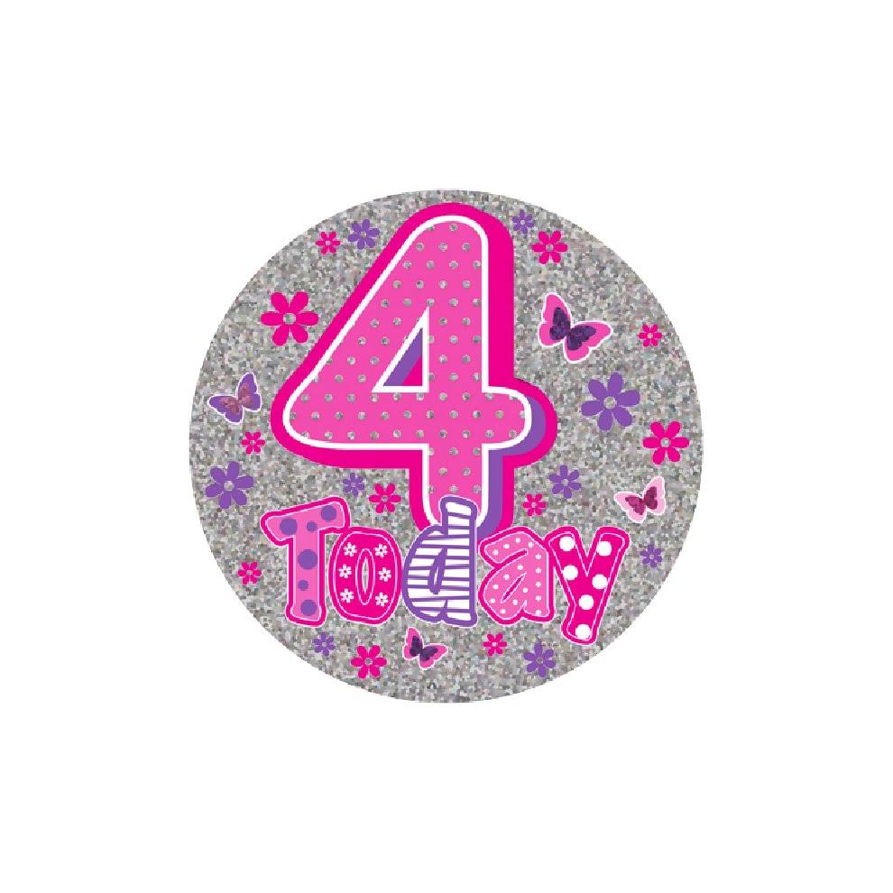 Zone Age 4 Large Birthday Badge female
