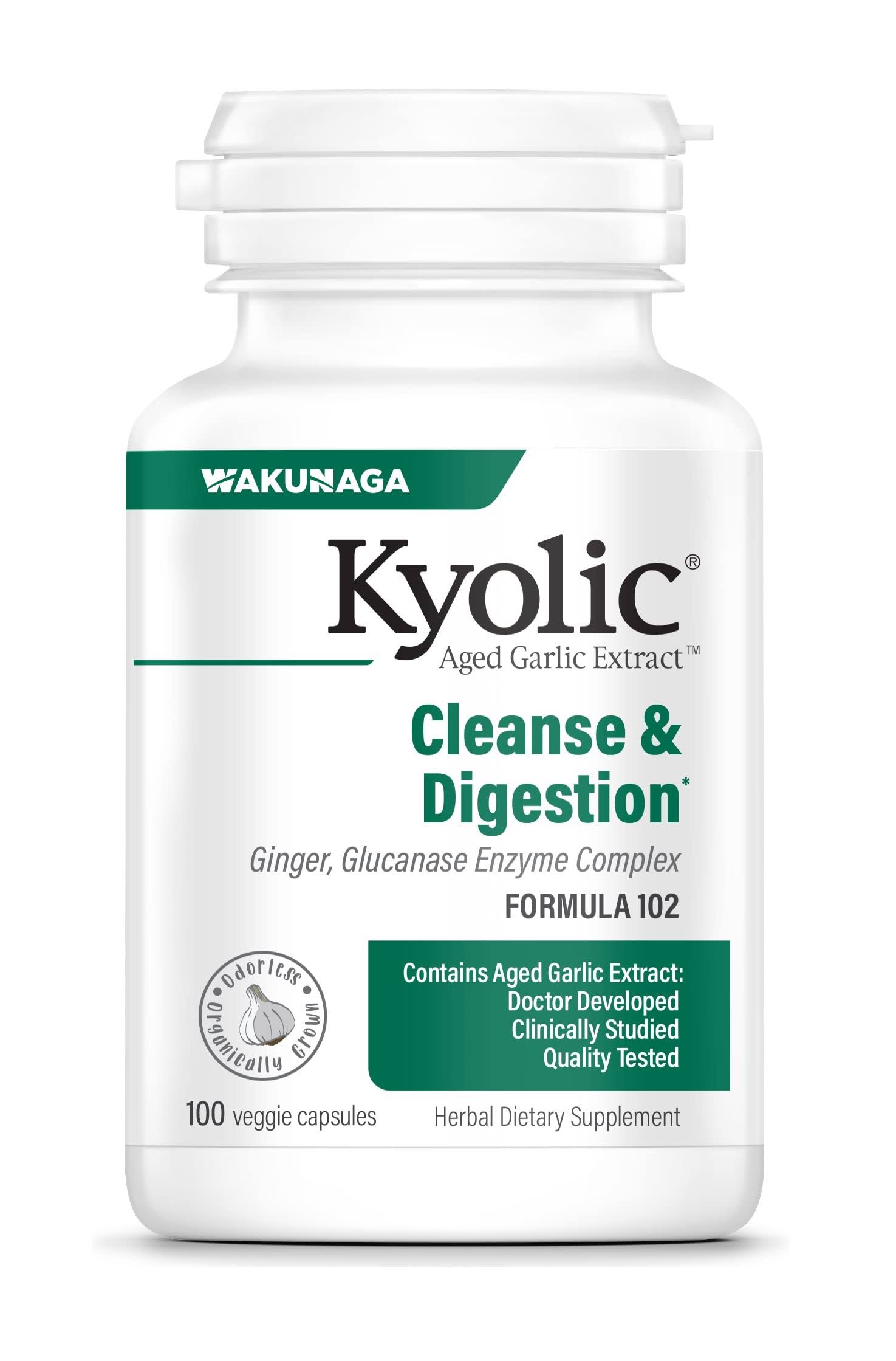 Kyolic Candida Cleanse & Digestion Capsules - Aged Garlic, x100