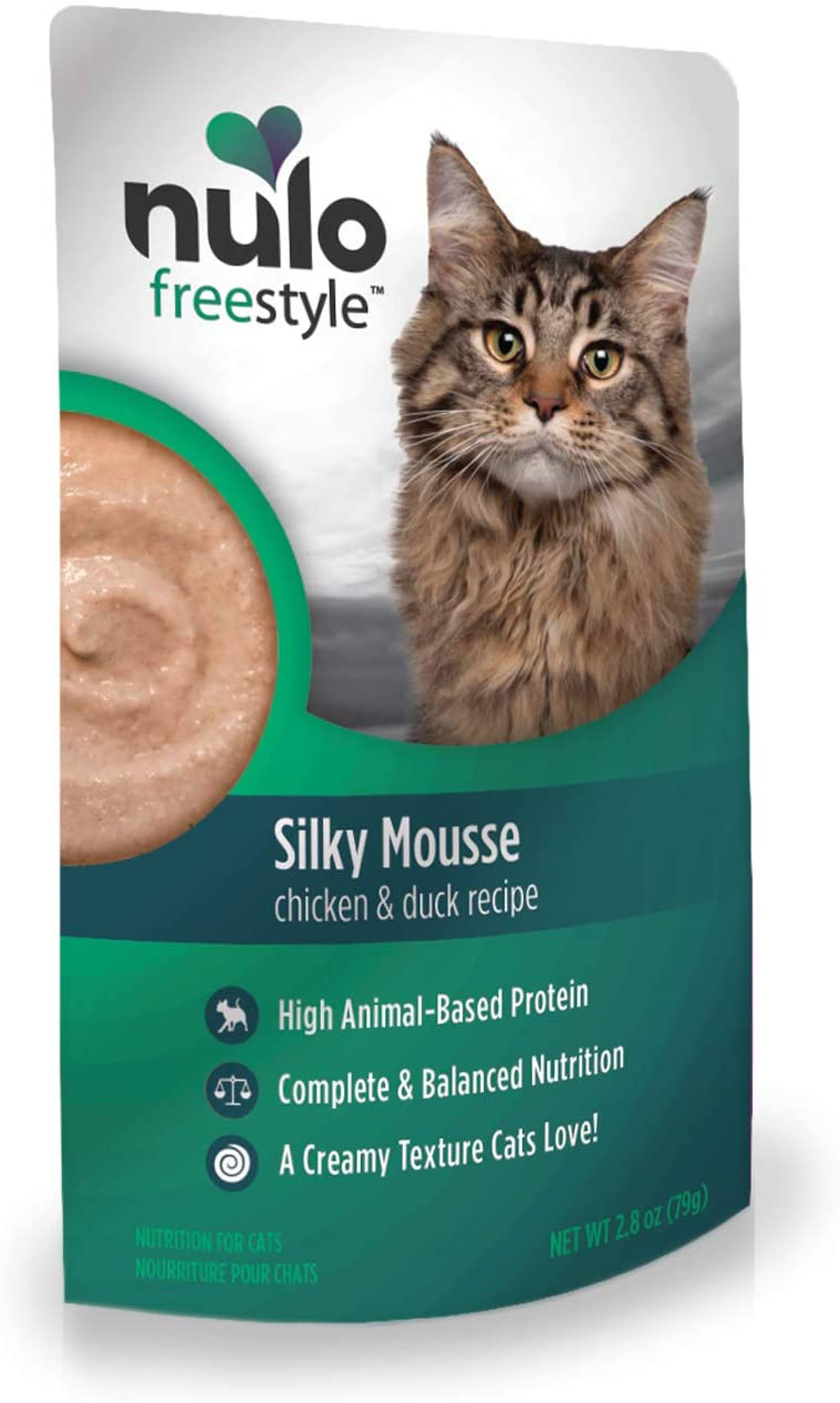 Nulo FreeStyle Cat Food Mousse, Chicken & Duck, Nutritious, Delicious Wet Cat Food With Silky Texture - 2.8 Ounce