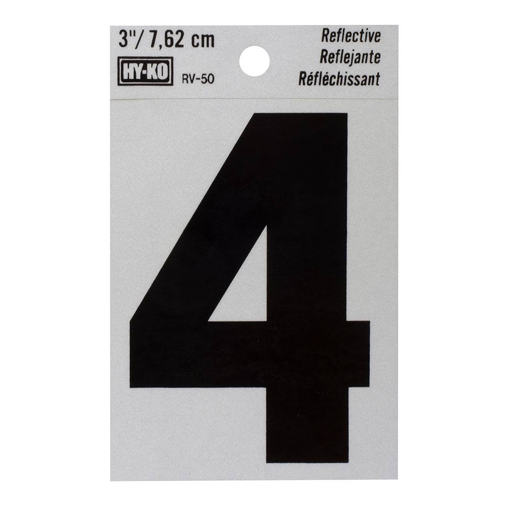 Hy-Ko Products Reflective 4 House Number