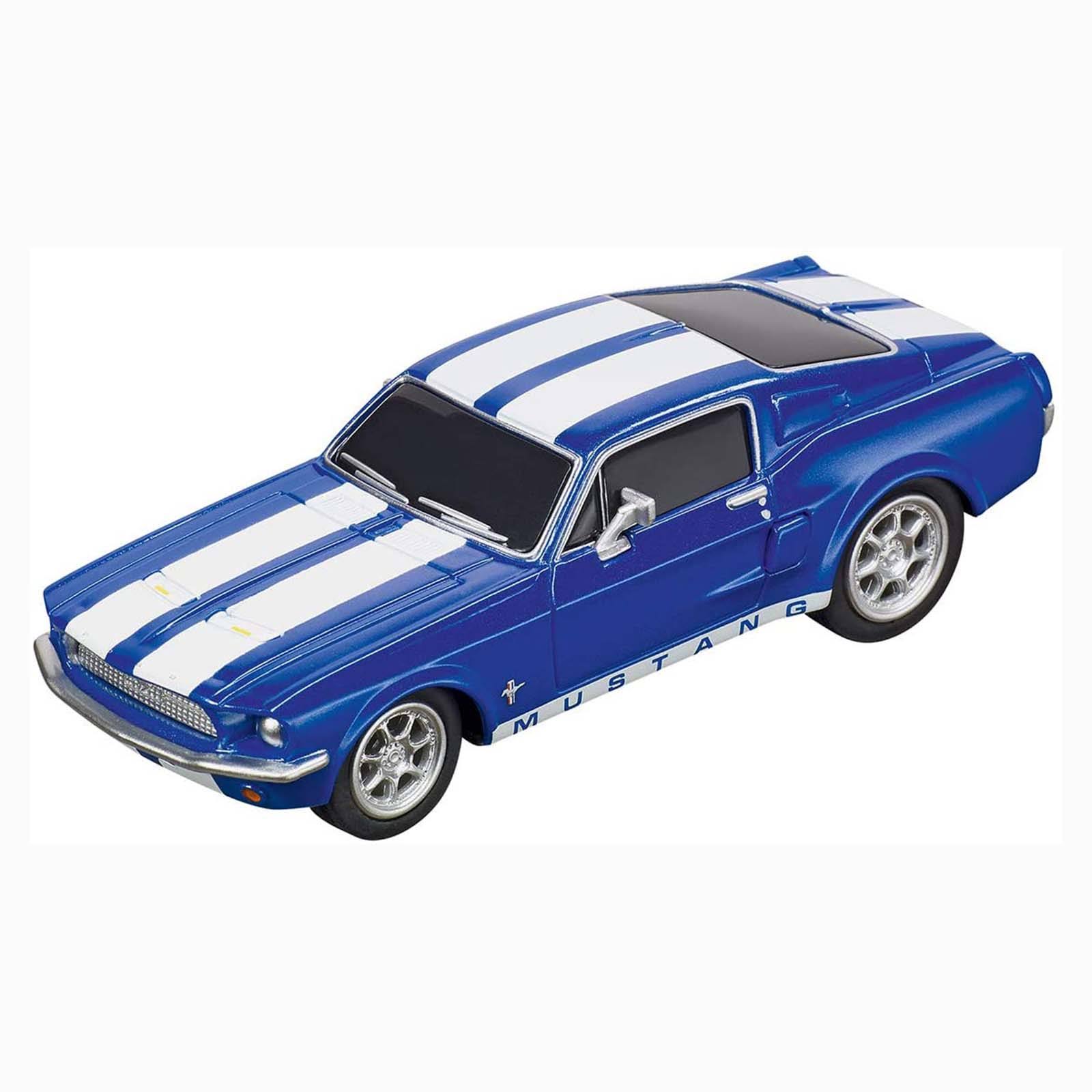 Carrera 64146 Ford Mustang '67 Racing Blue Go!!! Analog Slot Car Racing Vehicle 1:43 Scale