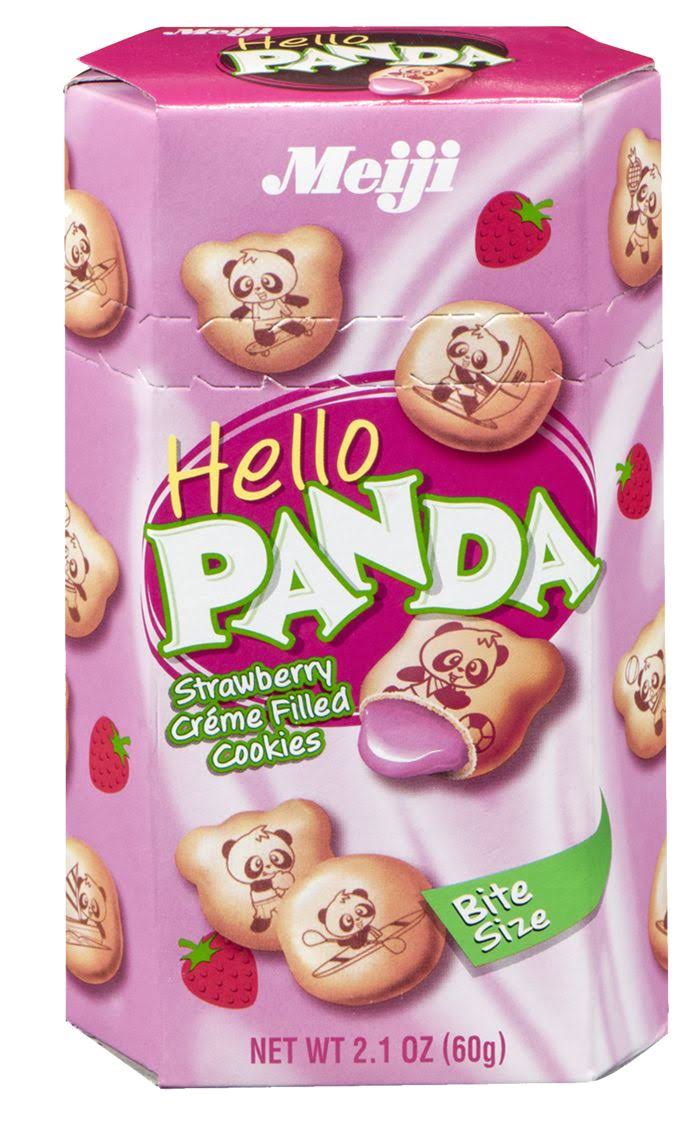 Meiji Hello Panda Creme Filled Cookies - Strawberry, 2.1oz