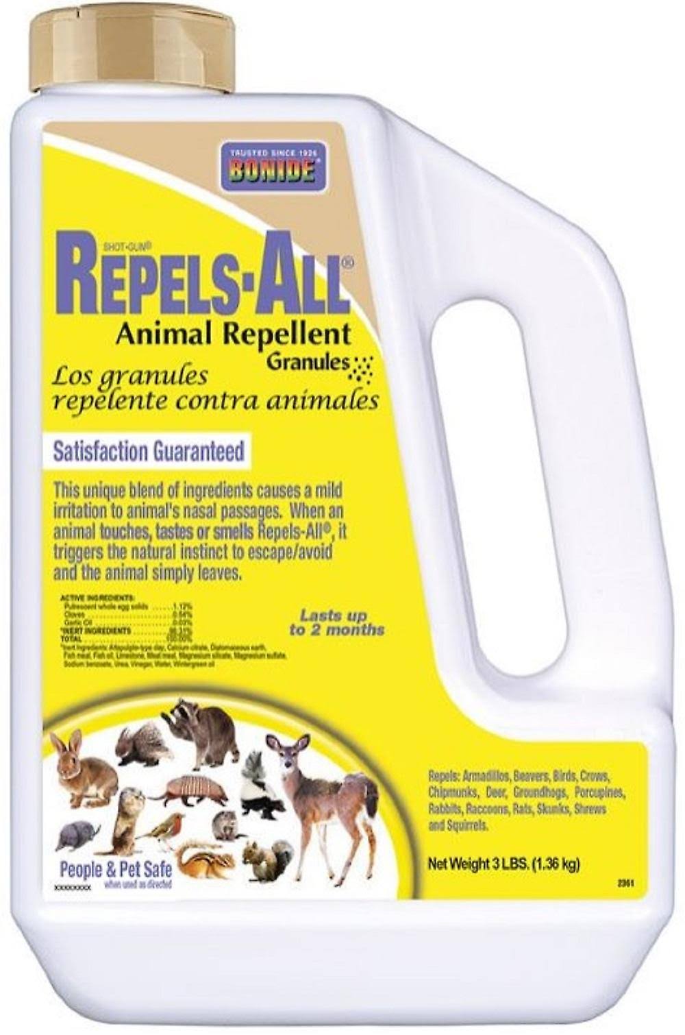 Bonide 2361 Repels-All Animal Repellent Granules - 3 lbs