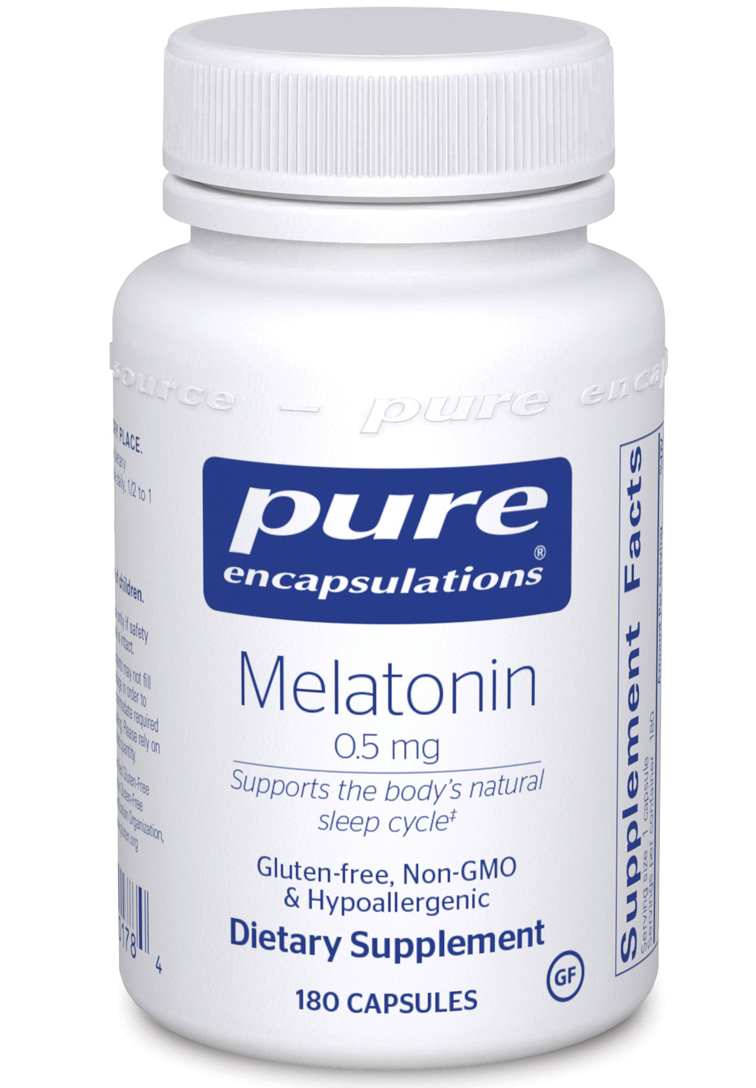 Pure Encapsulations Melatonin Hypoallergenic Supplement - 60 Capsules