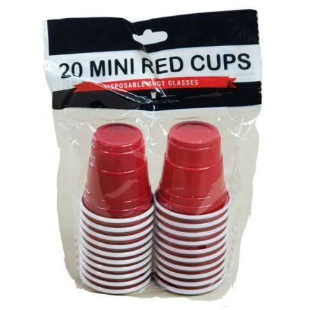 20 Mini Red Solo Cup Shot Glasses, Size: One Size