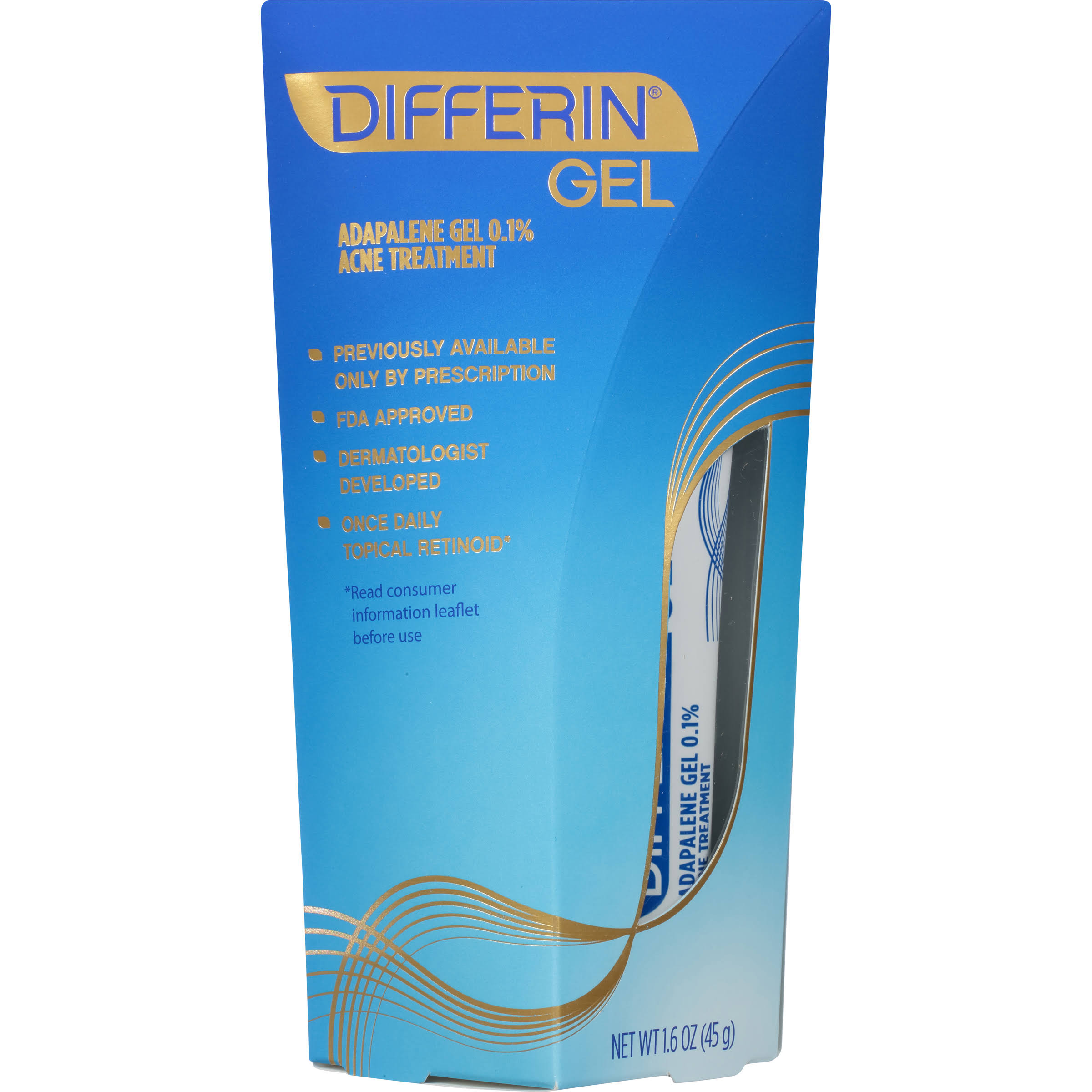 Differin Adapalene Gel 0.1% Acne Treatment - 45g