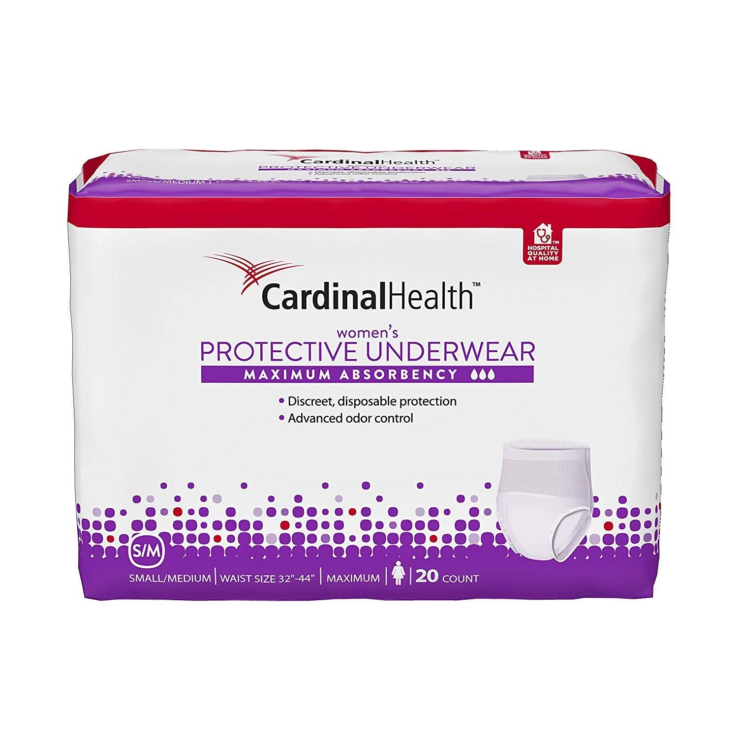 Cardinal Health Maximum Absorbency Women's Protective Underwear - Small/Medium, x20
