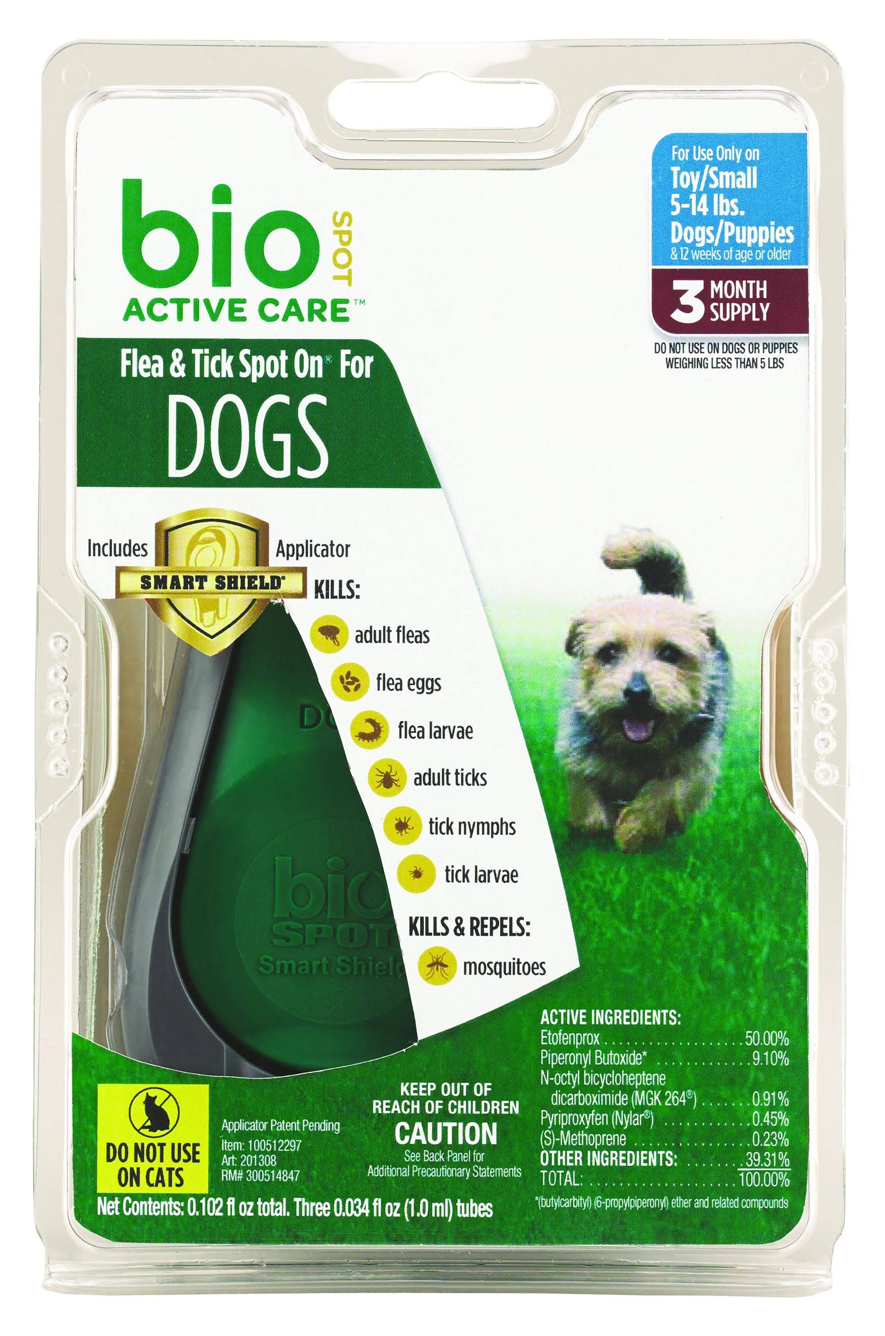 Bio Spot Active Care Flea & Tick Spot On With Applicator - Small Dogs