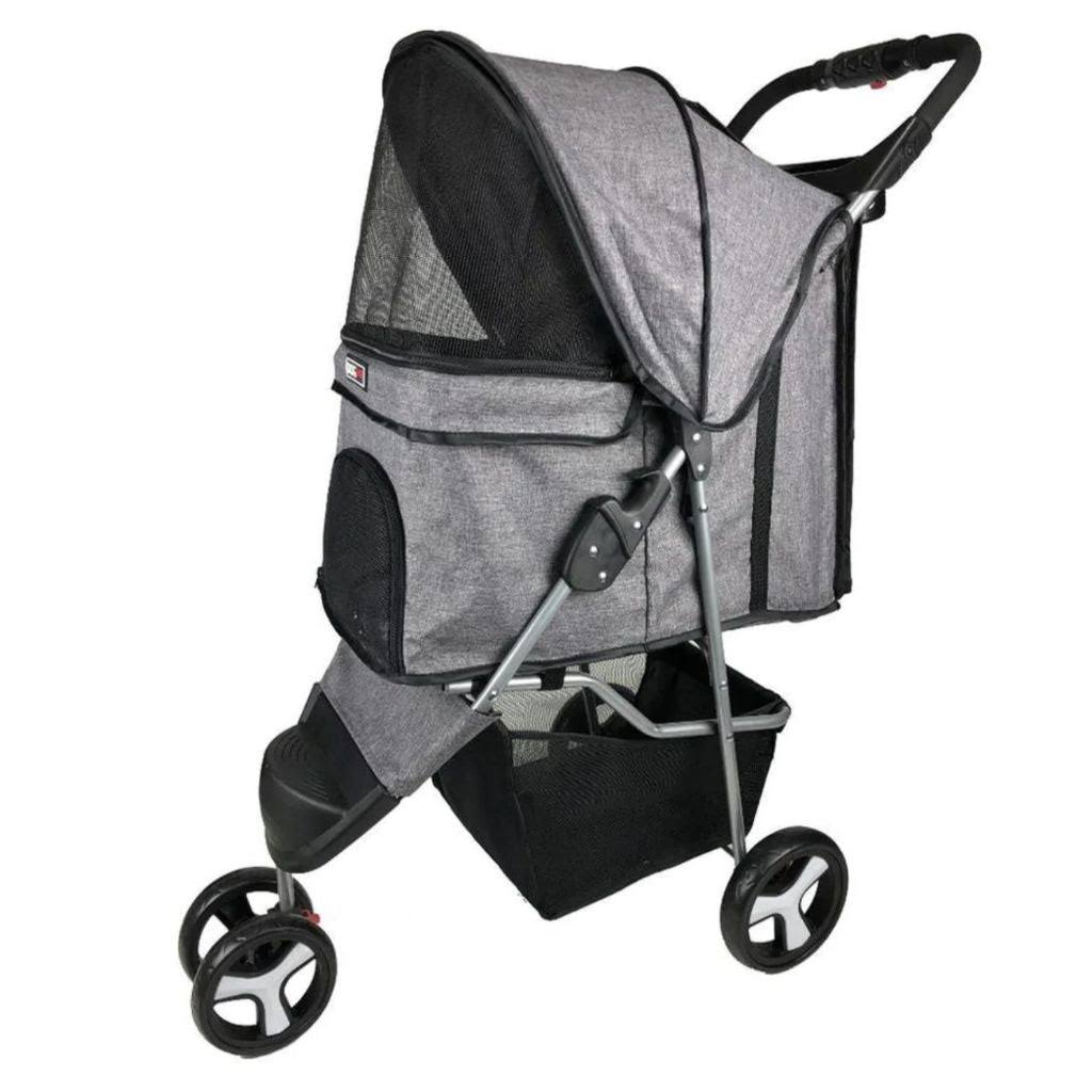Dogline Dtc-803-10 Casual Pet Stroller + Removable Cup Holder - Grey