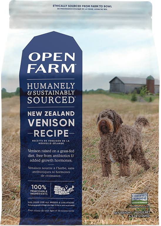 Open Farm New Zealand Venison Dry Dog Food, 12-lb