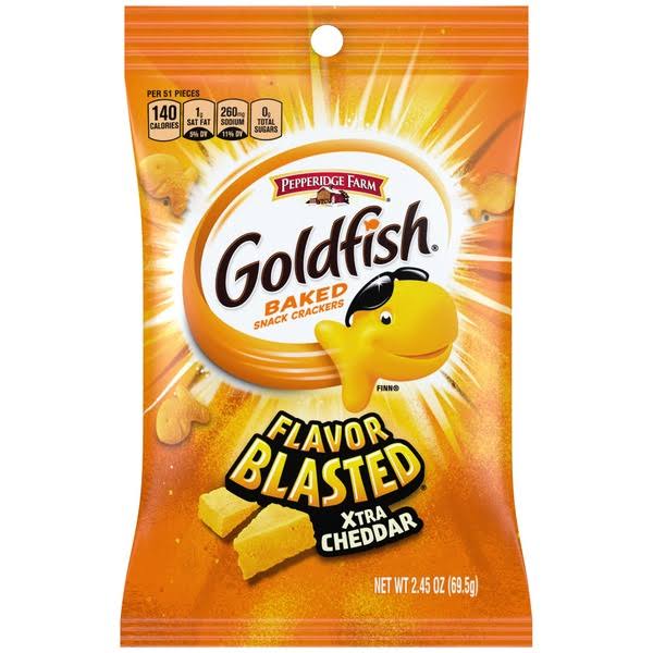Goldfish Flavor Blasted Baked Snack Crackers, Xtra Cheddar - 2.45 oz