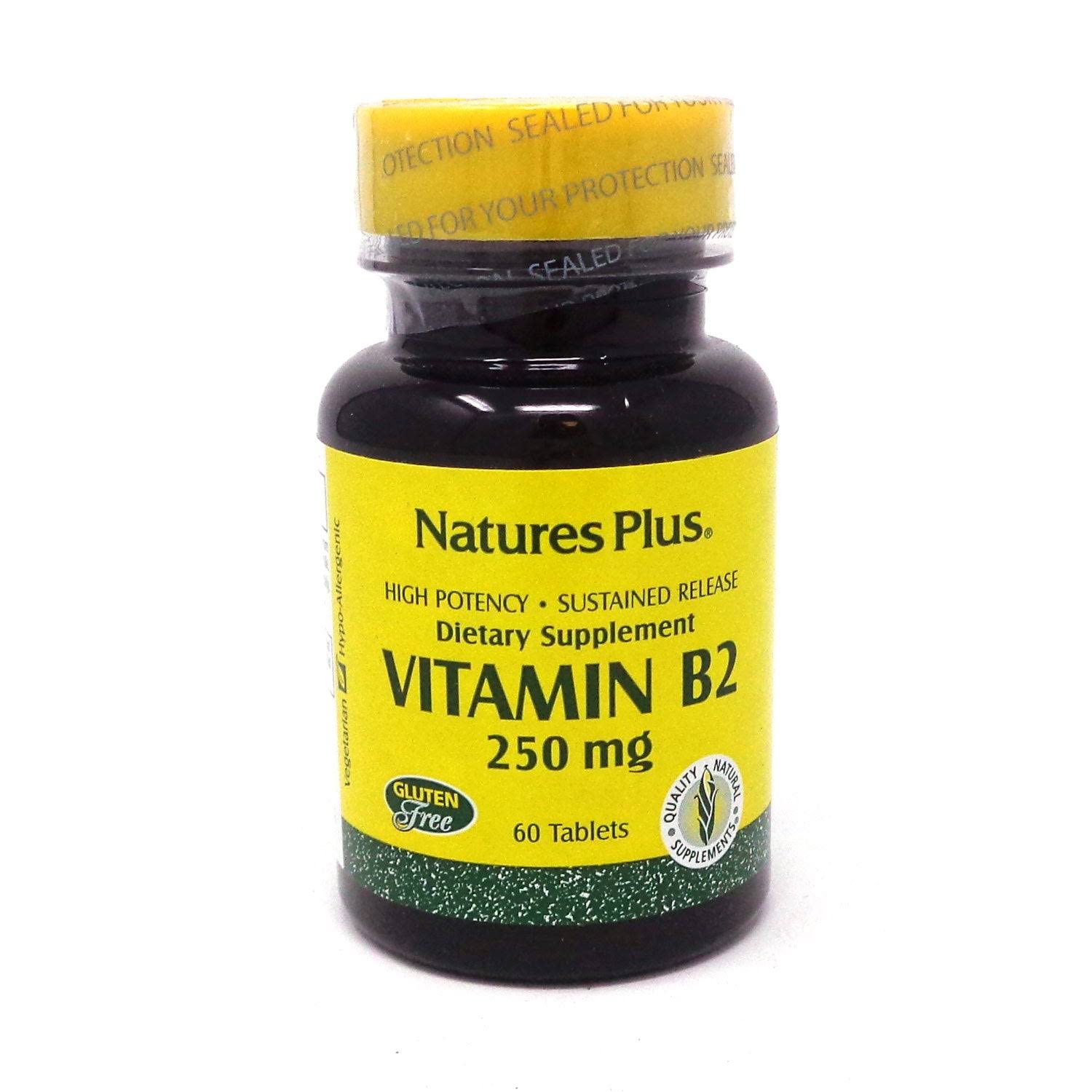 Nature's Plus Vitamin B-2 - 250mg, 60 Tablets